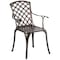 Gardenised Outdoor and Indoor Bronze Dining Set 4 Chairs with 1 Table Bistro Patio Cast Aluminum. QI003960.BZ - alternate 6